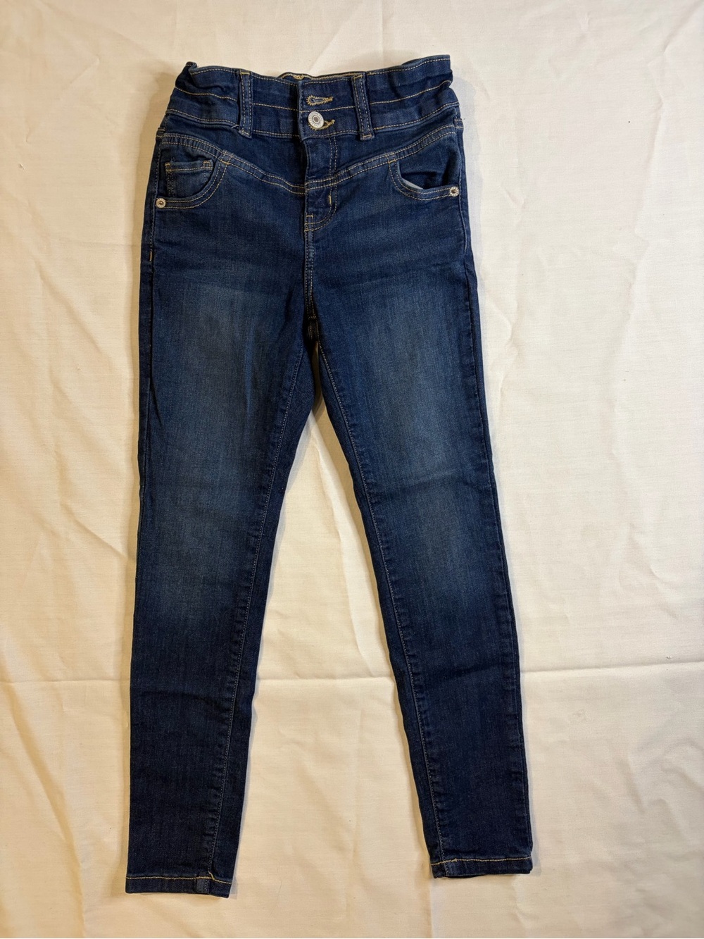 Women's Dark Indigo Skinny Jeans - Stretch High Waist